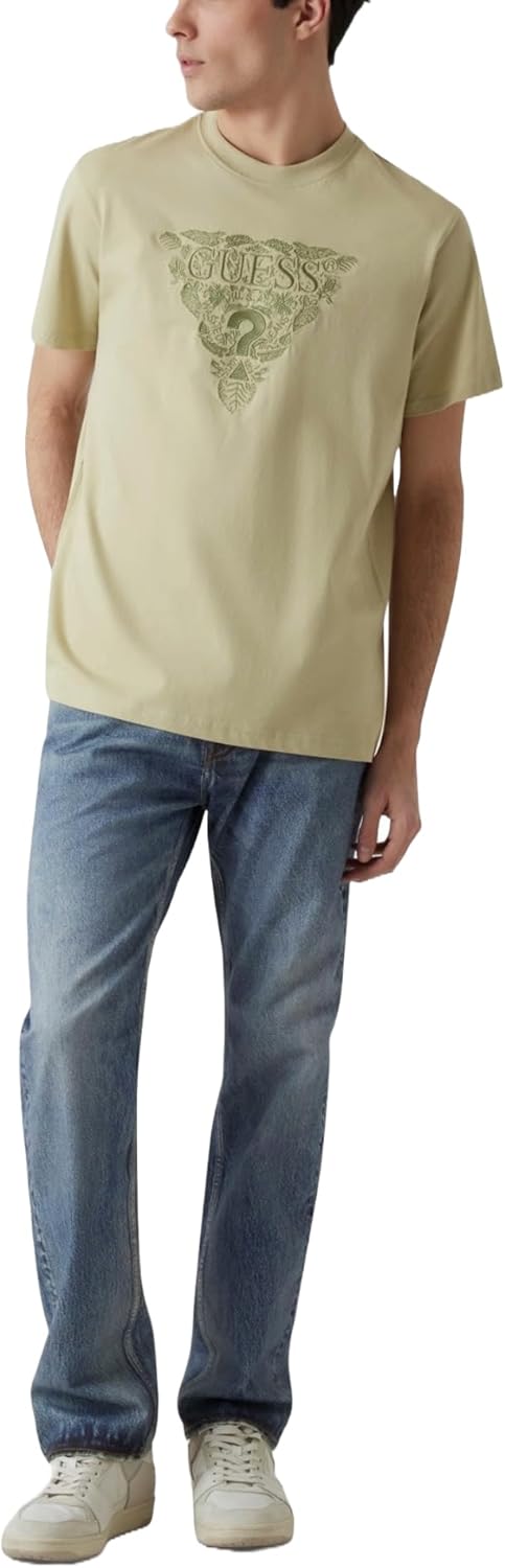 Мужская футболка GUESS Eco с коротким рукавом и цветочной вышивкой, Vetiver Leaf
Мужская футболка GUESS Eco с коротким рукавом и цветочной вышивкой, Vetiver Leaf