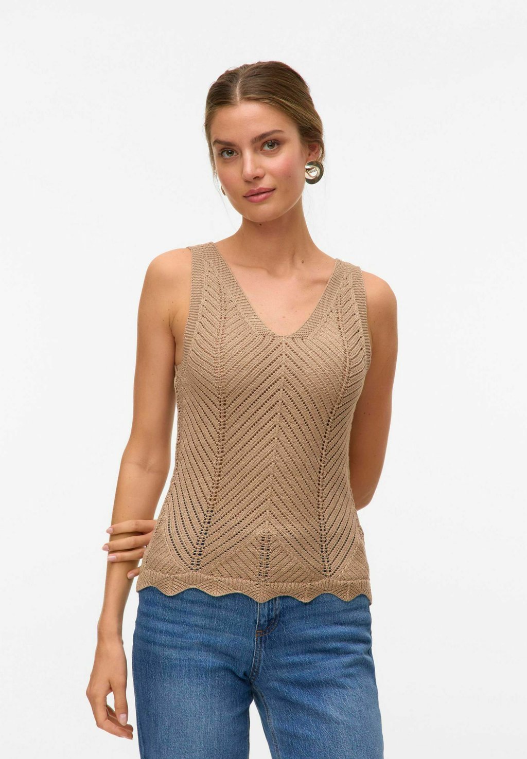 Топ VMNOEL Vero Moda, коричневый 
Топ VMNOEL Vero Moda, коричневый