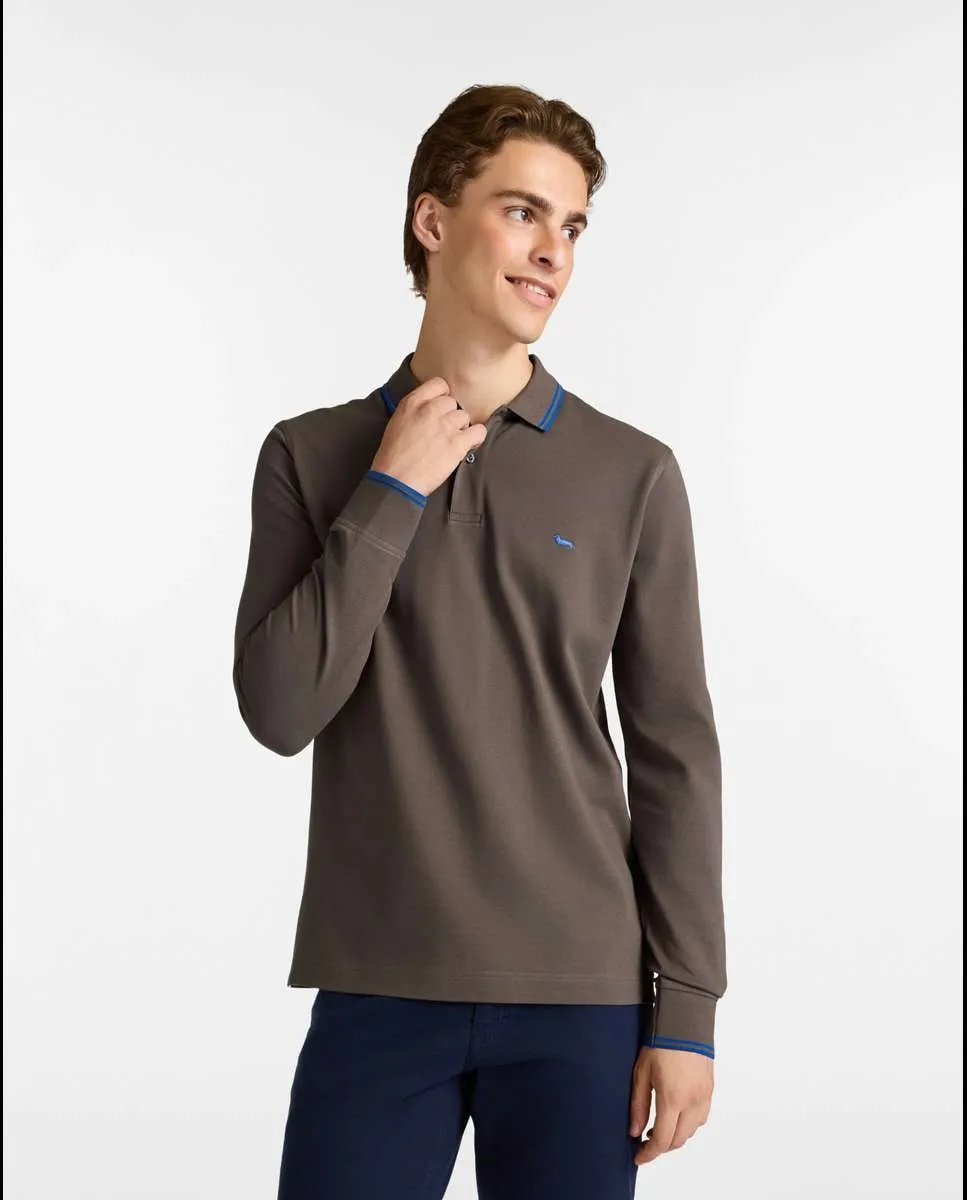 Мужское базовое поло с длинным рукавом и двойной полосой Harmont&Blaine, темно-серый
Мужское базовое поло с длинным рукавом и двойной полосой Harmont&Blaine, темно-серый