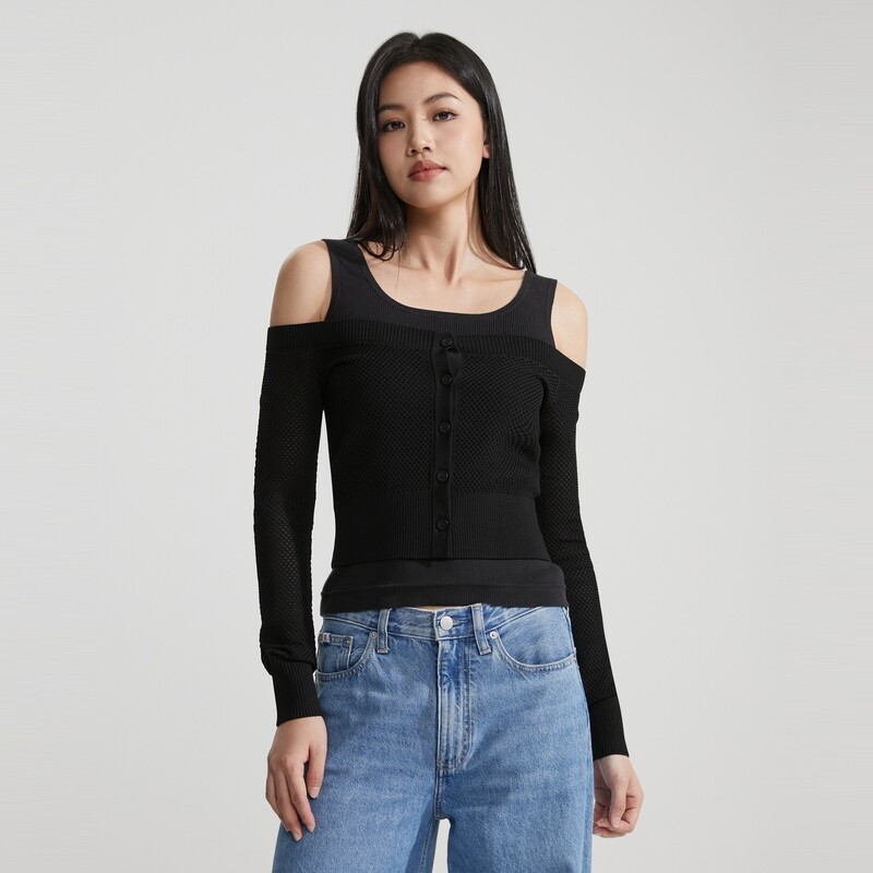 Кардиган женский Calvin Klein Jeans с квадратными буквами и пуговицами, черный
Кардиган женский Calvin Klein Jeans с квадратными буквами и пуговицами, черный