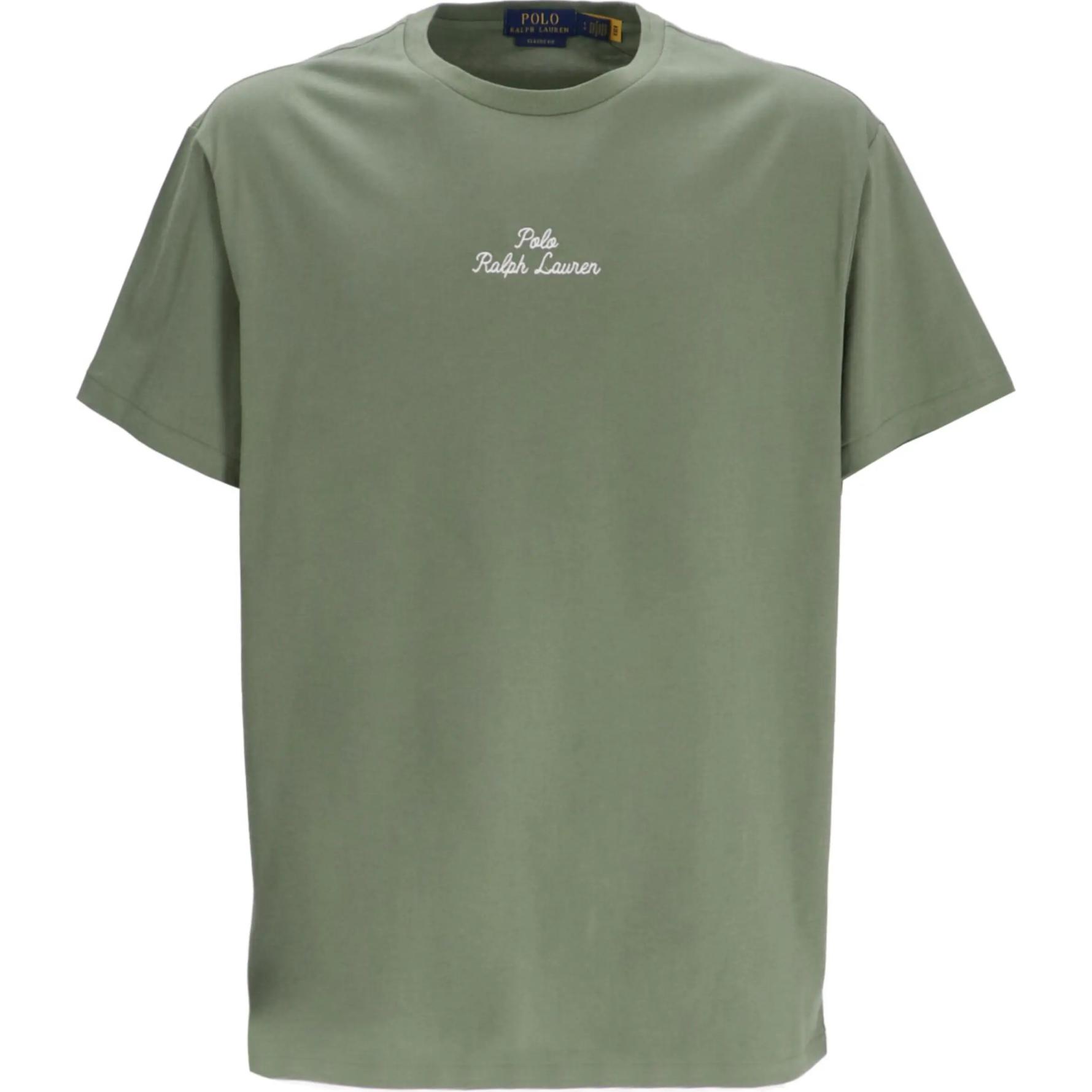 Футболка поло с вышитым логотипом Ralph Lauren, зелёная
Футболка поло с вышитым логотипом Ralph Lauren, зелёная