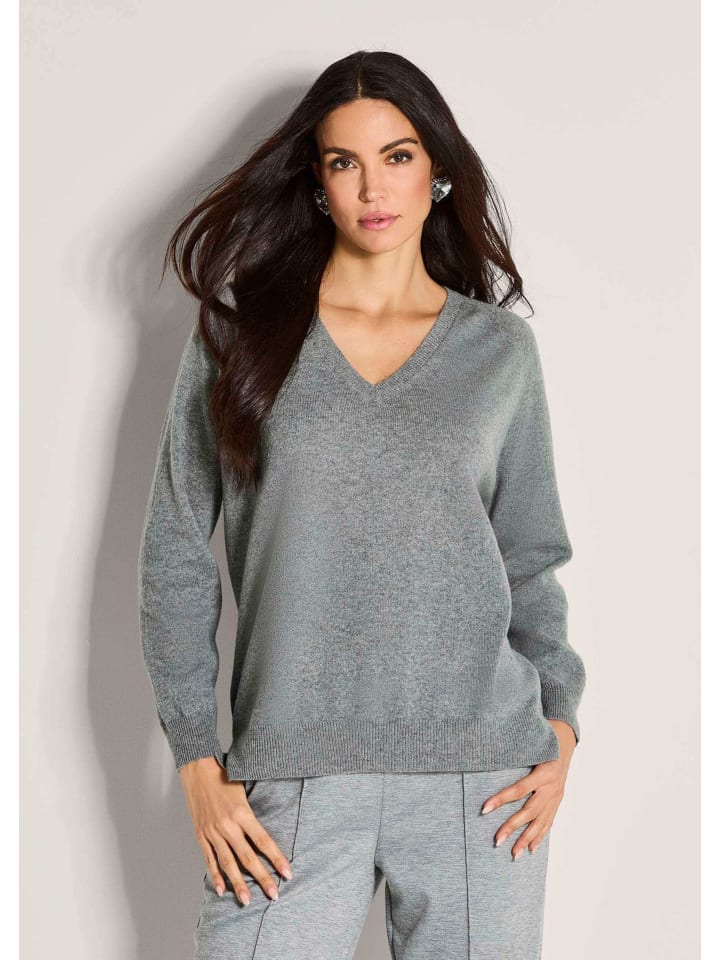 MADELEINE Повседневный вязаный свитер с V-образным вырезом, цвет серый/меланж
MADELEINE Повседневный вязаный свитер с V-образным вырезом, цвет серый/меланж