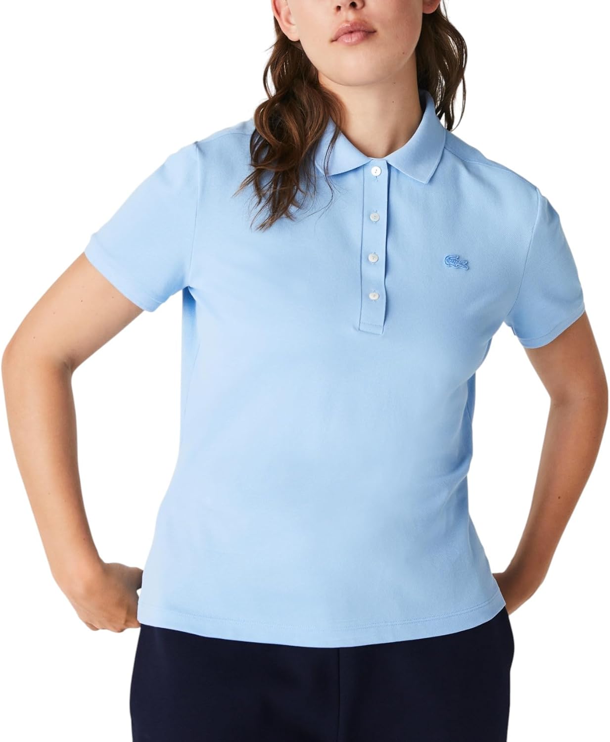 Женская поло Lacoste с коротким рукавом, Slim Fit, из стрейч-пике, Classic Blue
Женская поло Lacoste с коротким рукавом, Slim Fit, из стрейч-пике, Classic Blue