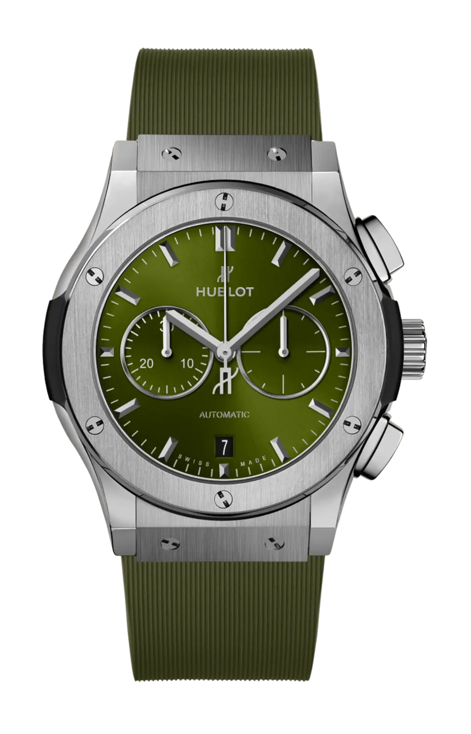 Часы classic fusion chronograph titanium green 42 мм Hublot
Часы classic fusion chronograph titanium green 42 мм Hublot