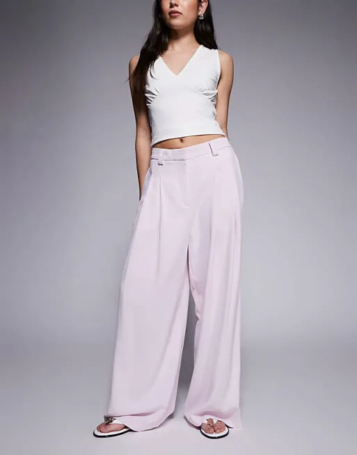 Широкие брюки River Island светло-розовые
Широкие брюки River Island светло-розовые