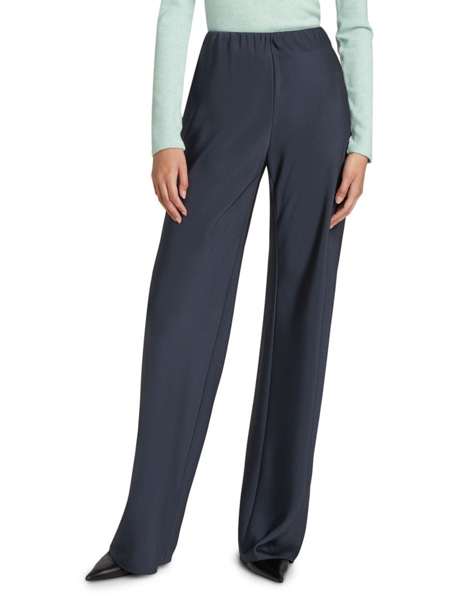 Атласные брюки косого кроя с высокой талией Vince, цвет Dark Tide
Атласные брюки косого кроя с высокой талией Vince, цвет Dark Tide