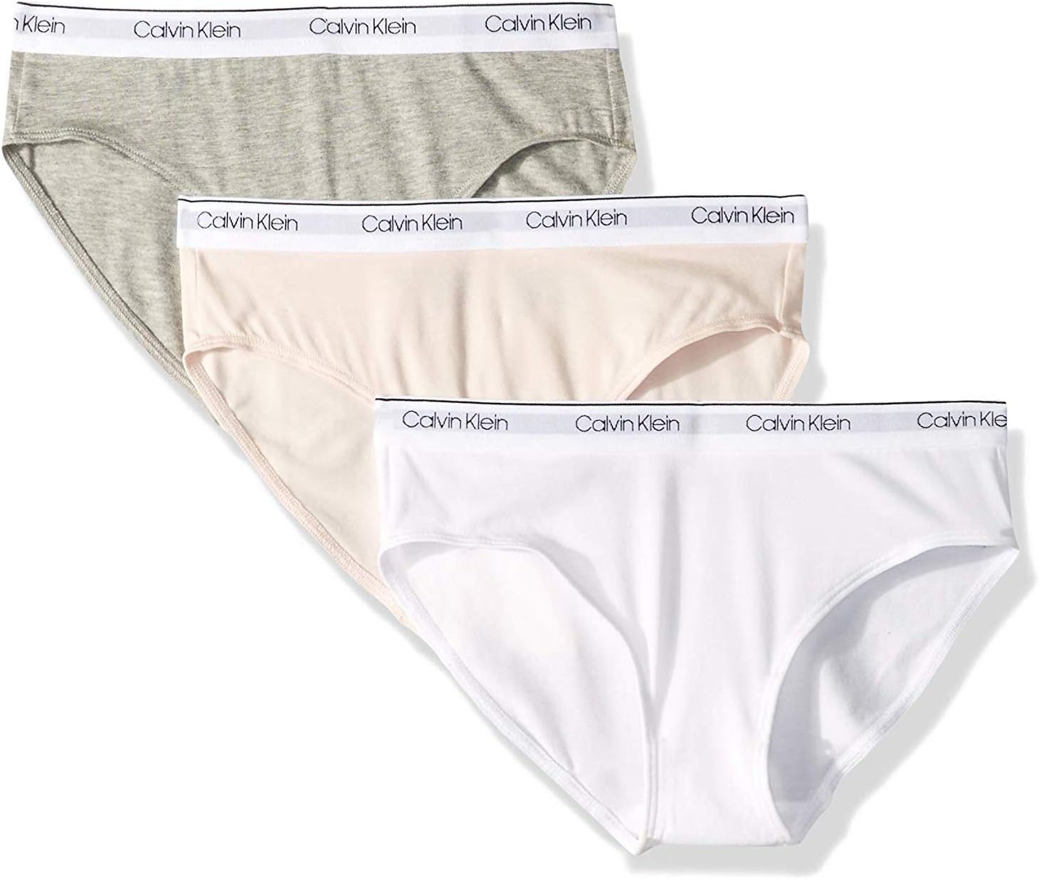 Современные хлопковые трусики-бикини Calvin Klein для девочек, 3 Pack - Crystal Pink, Classic White, Heather Grey
Современные хлопковые трусики-бикини Calvin Klein для девочек, 3 Pack - Crystal Pink, Classic White, Heather Grey