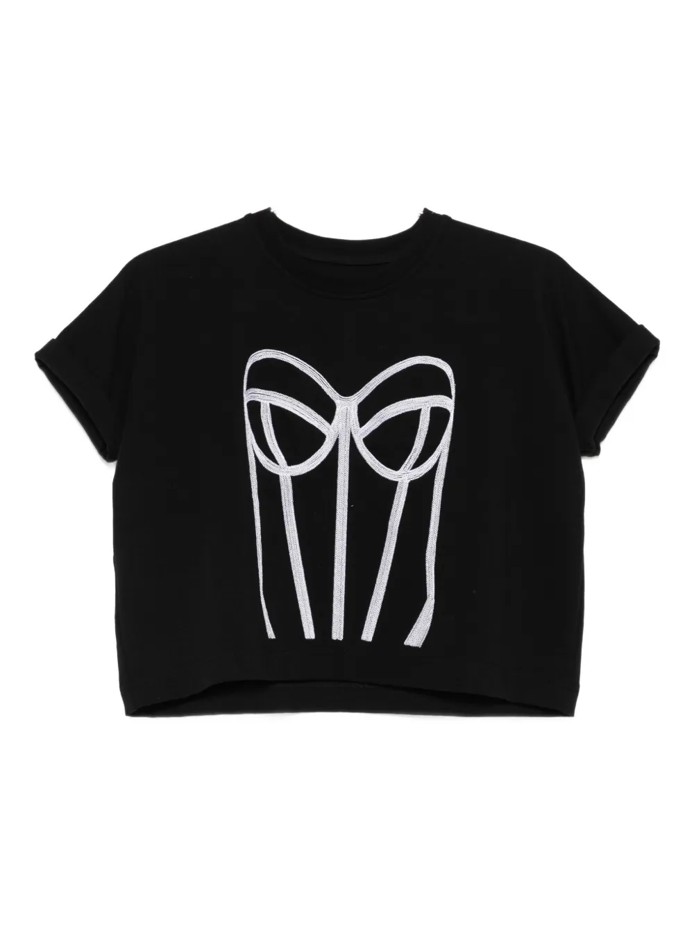 Футболка с вышивкой на корсете HAMZA, черный
Футболка с вышивкой на корсете HAMZA, черный