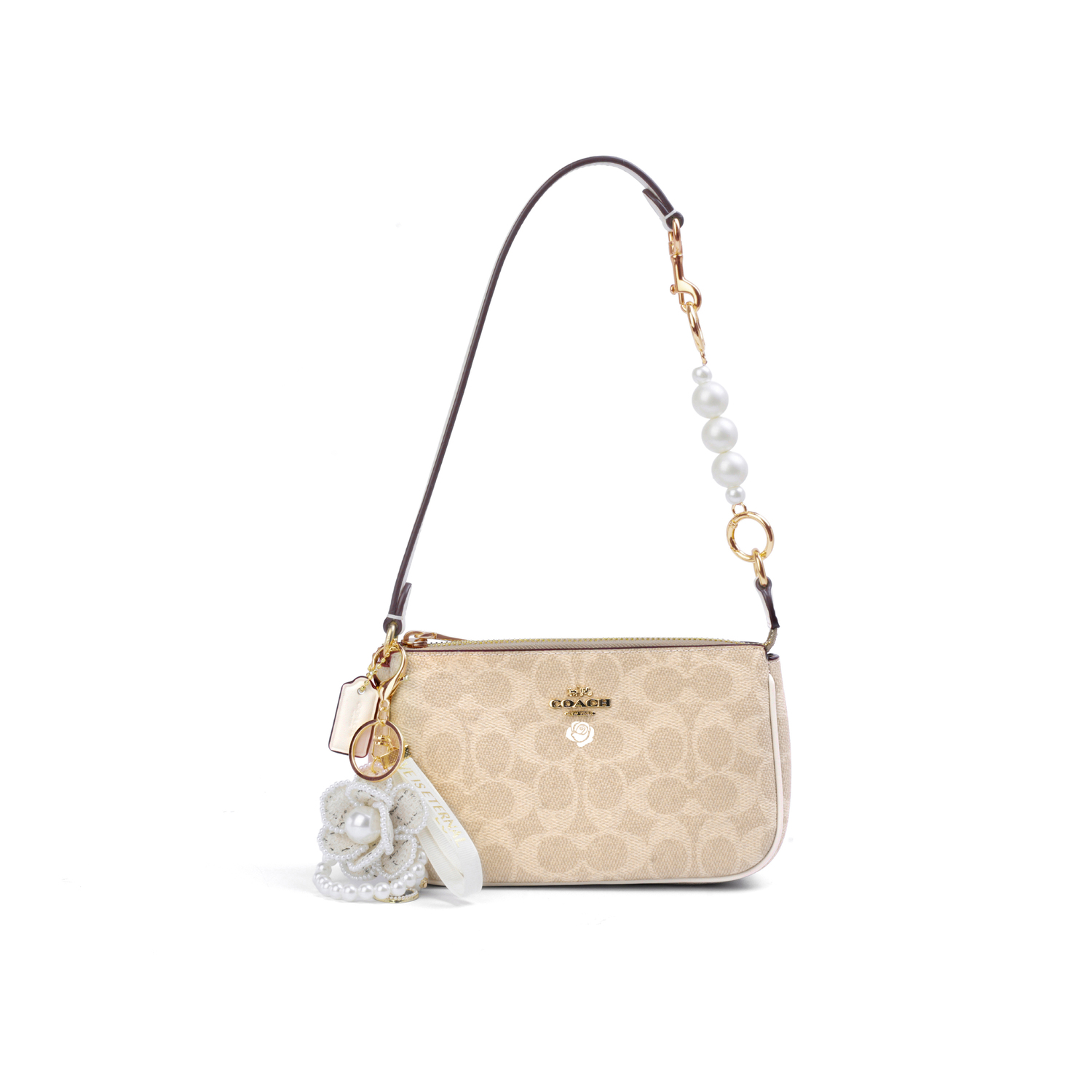 COACH Женская маленькая одноручная сумочка из лакированного полотна, Camellia Ripple
COACH Женская маленькая одноручная сумочка из лакированного полотна, Camellia Ripple