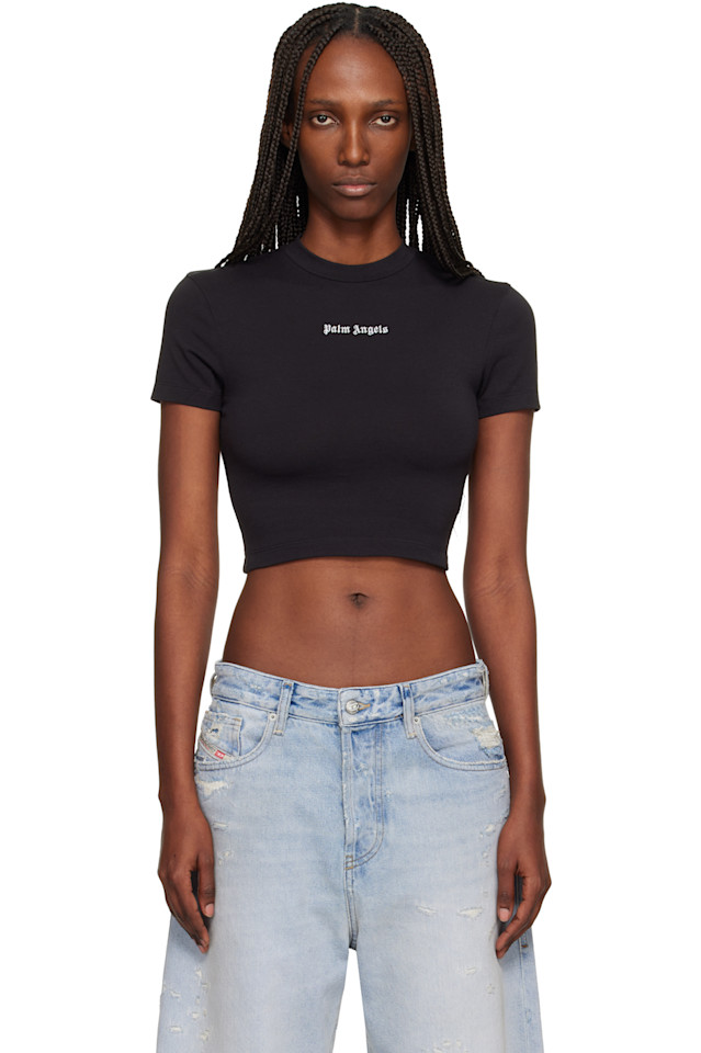 Palm Angels Черная классическая детская футболка с логотипом
Palm Angels Черная классическая детская футболка с логотипом