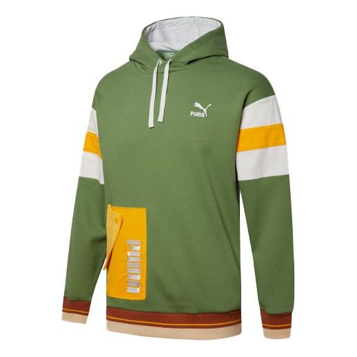 Толстовка retro embroidered logo contrasting colors sports dark green Puma, зеленый 
Толстовка retro embroidered logo contrasting colors sports dark green Puma, зеленый