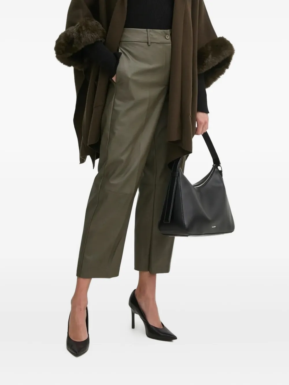 Кожаные брюки со складками Sandro Ferrone, зеленый
Кожаные брюки со складками Sandro Ferrone, зеленый