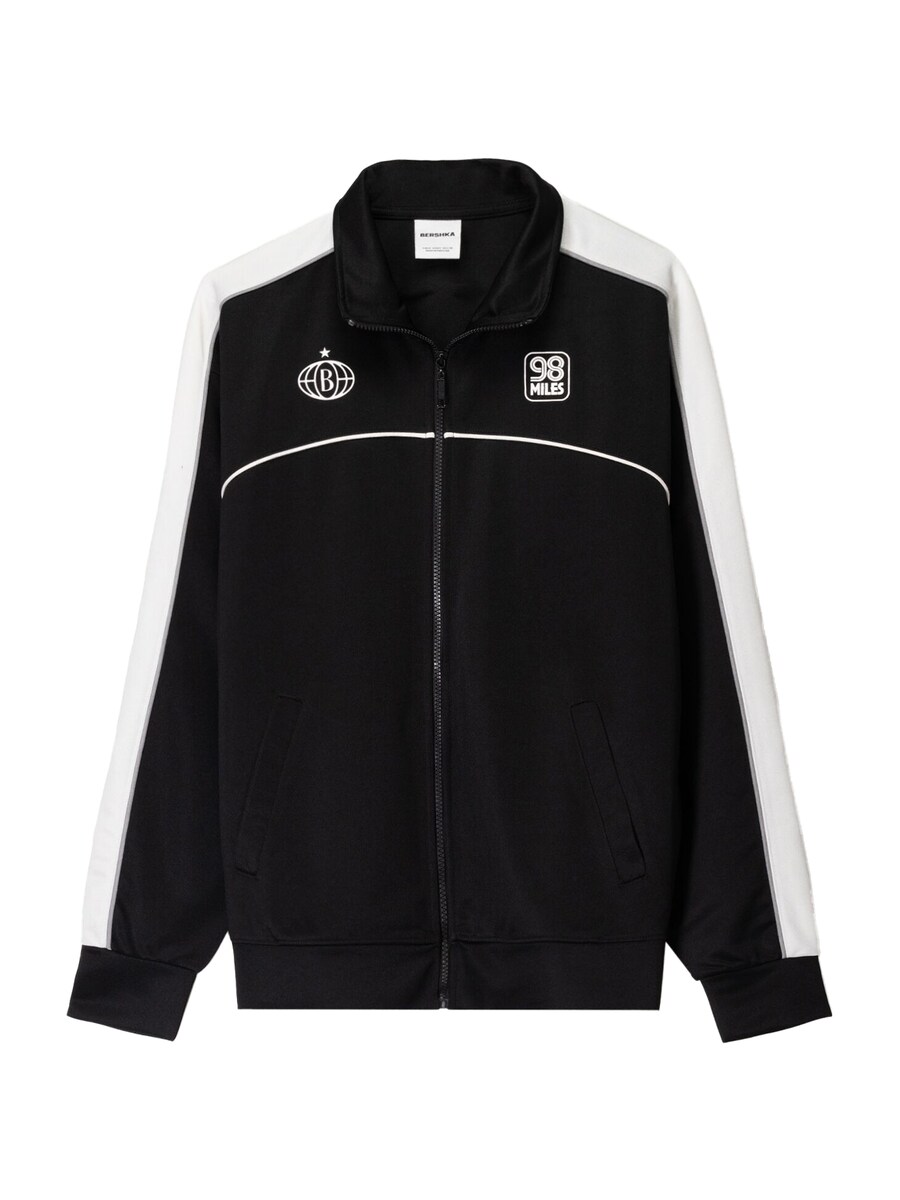 Толстовка с капюшоном на молнии Bershka, черный
Толстовка с капюшоном на молнии Bershka, черный