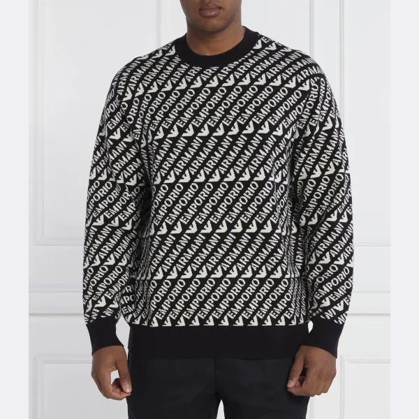 Свитер-Пуловер обычного кроя с добавлением шерсти Emporio Armani, черный
Свитер-Пуловер обычного кроя с добавлением шерсти Emporio Armani, черный