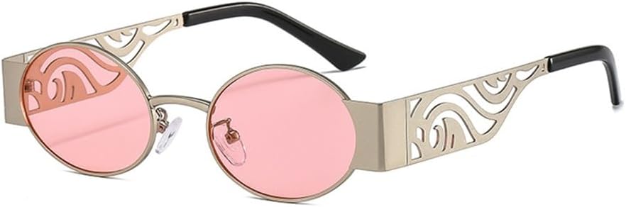 Солнцезащитные очки в стиле стимпанк для мужчин и женщин, винтажные, маленькие, овальные, ретро, панк, металлические, с защитой от УФ-излучения UV400 HCPIHF, Silver Pink
Солнцезащитные очки в стиле стимпанк для мужчин и женщин, винтажные, маленькие, овальные, ретро, панк, металлические, с защитой от УФ-излучения UV400 HCPIHF, Silver Pink