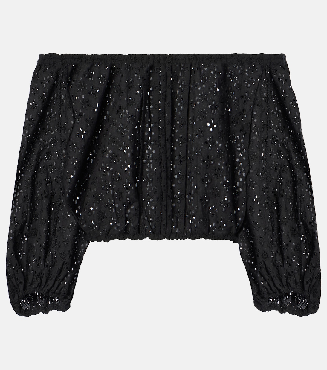 Хлопковый кроп-топ с открытыми плечами Poupette St Barth, черный
Хлопковый кроп-топ с открытыми плечами Poupette St Barth, черный