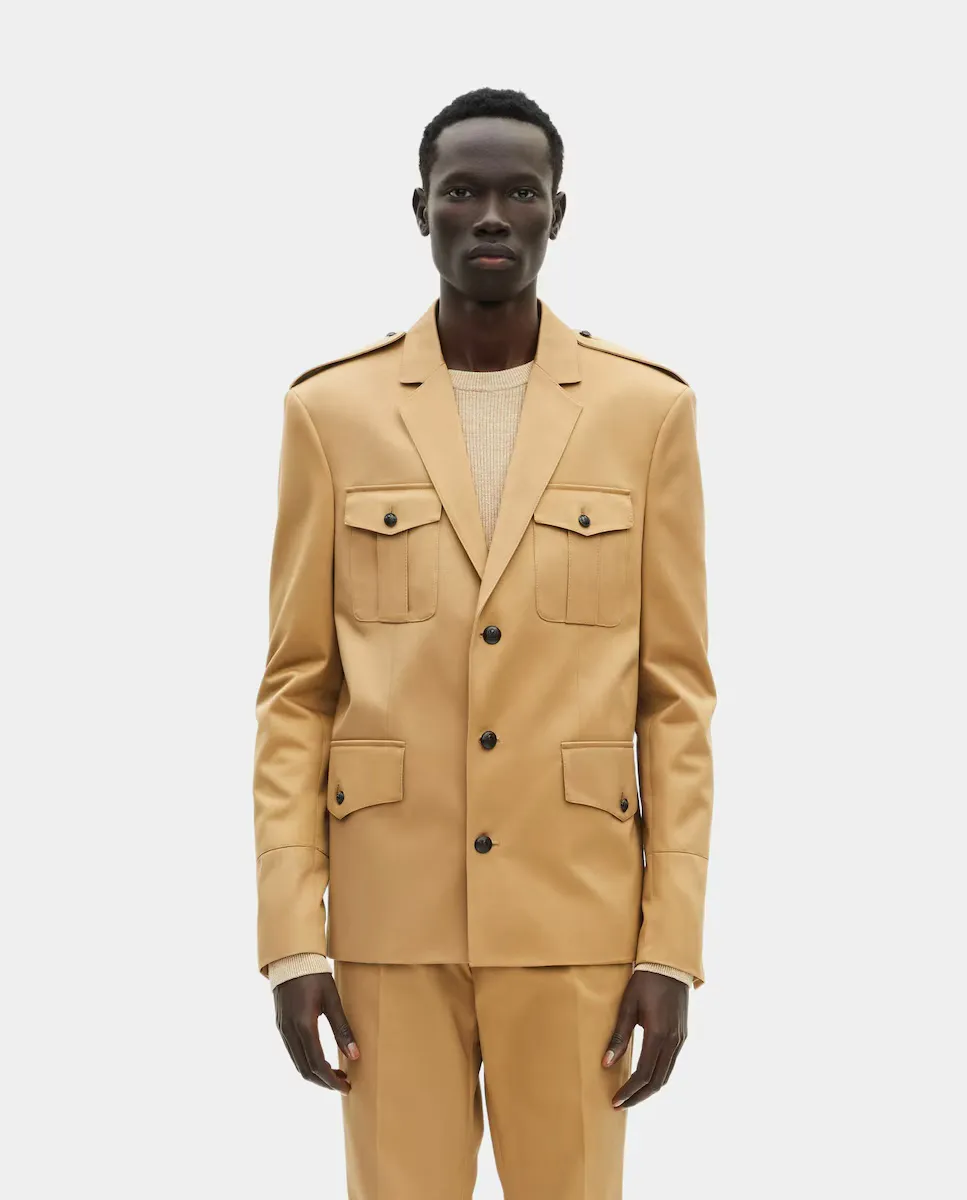 Мужская хлопковая куртка прямого кроя The Kooples, коричневый
Мужская хлопковая куртка прямого кроя The Kooples, коричневый