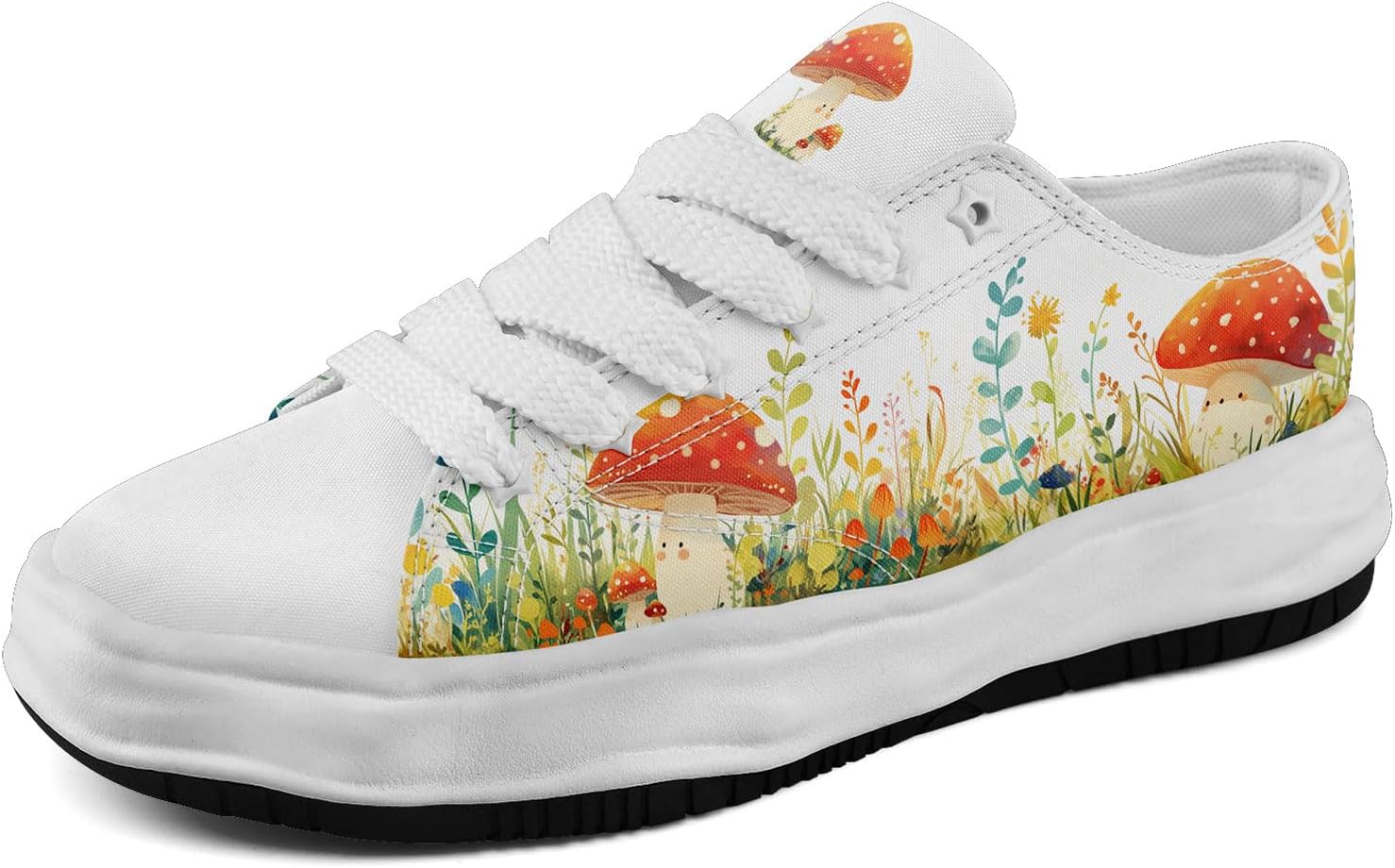 Кеды AWSOLE с грибным цветочным принтом на холщовой основе для женщин и мужчин, низкие модные шнурованные кроссовки для прогулок, повседневная обувь на весну и лето, белый/красный/синий
Кеды AWSOLE с грибным цветочным принтом на холщовой основе для женщин и мужчин, низкие модные шнурованные кроссовки для прогулок, повседневная обувь на весну и лето, белый/красный/синий