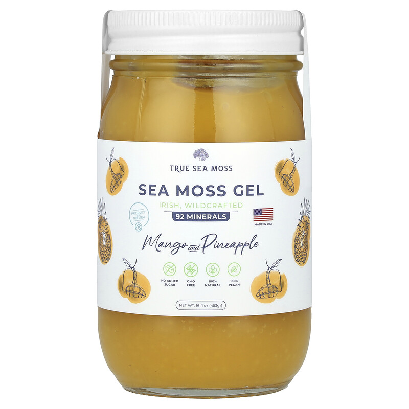True Sea Moss, Гель с морским мохом, манго и ананас, 453 г (16 жидк. унц.)
True Sea Moss, Гель с морским мохом, манго и ананас, 453 г (16 жидк. унц.)