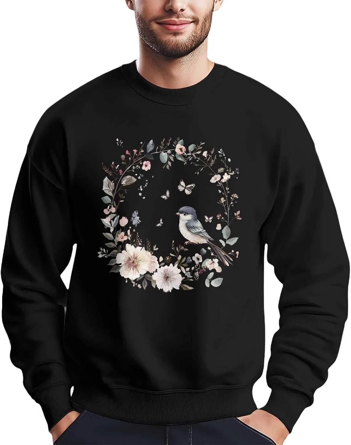 Мужской свитшот с принтом бабочек и птиц, Crewneck, Long Sleeve Winvebermior
Мужской свитшот с принтом бабочек и птиц, Crewneck, Long Sleeve Winvebermior