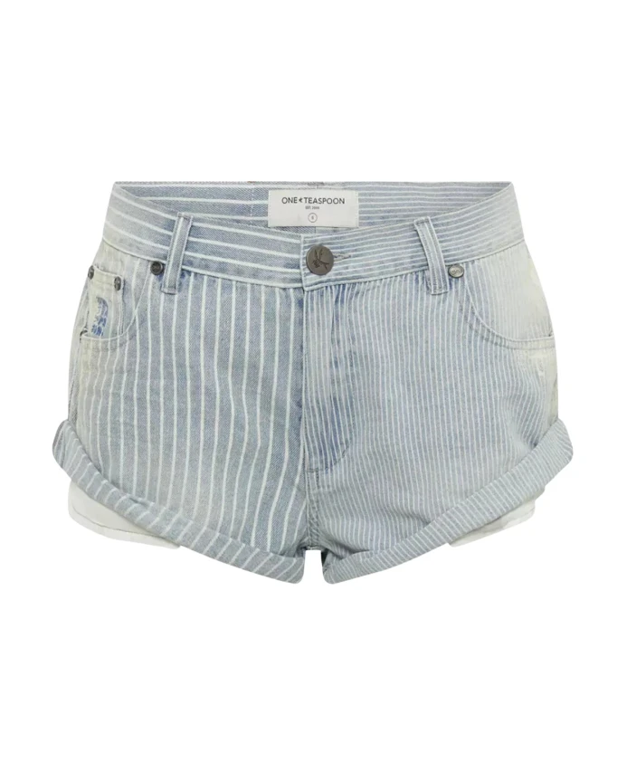 Полосатые шорты с заниженной талией One Teaspoon, синий
Полосатые шорты с заниженной талией One Teaspoon, синий