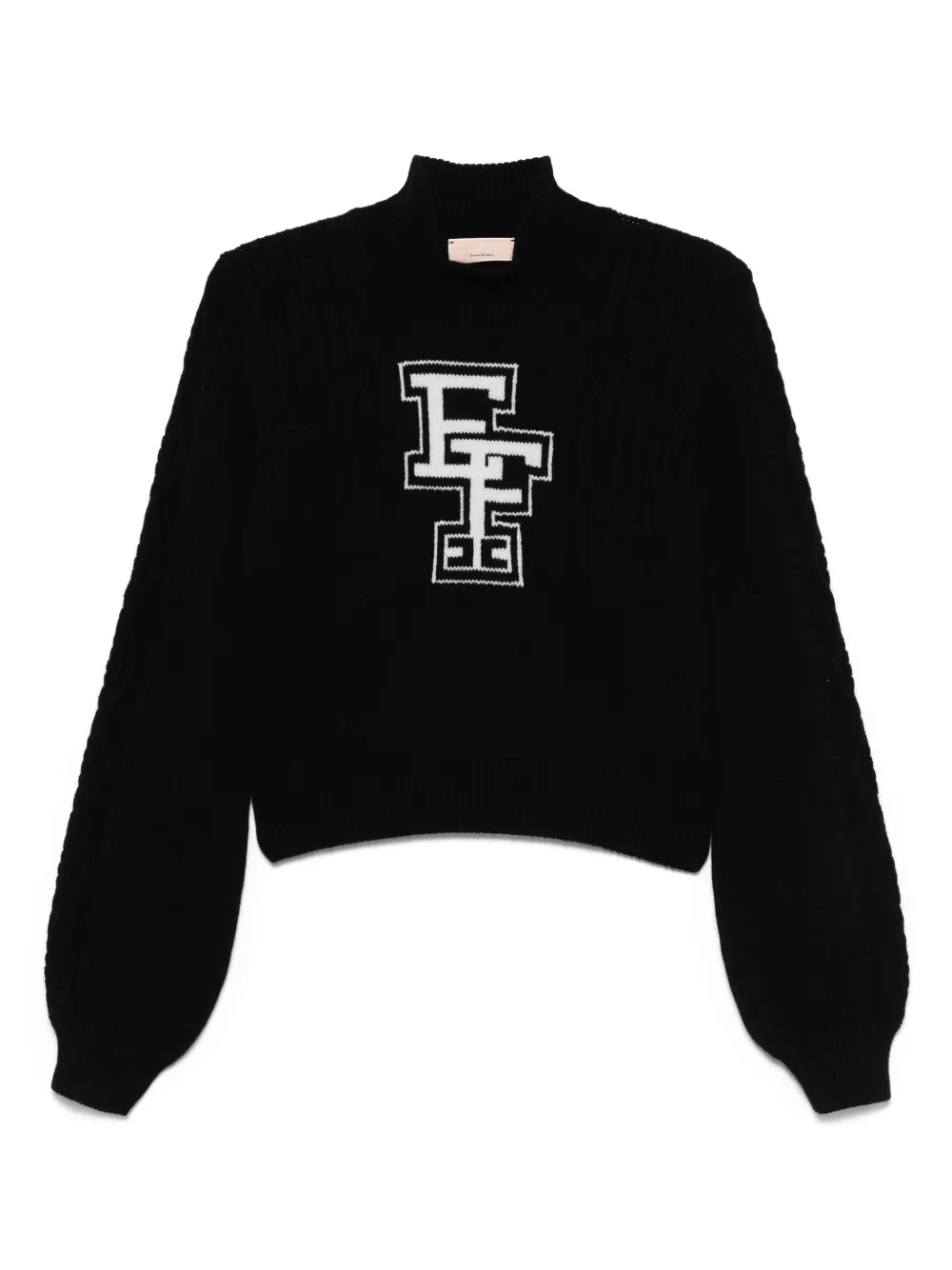 Свитер вязки интарсия с логотипом Elisabetta Franchi La Mia Bambina, черный
Свитер вязки интарсия с логотипом Elisabetta Franchi La Mia Bambina, черный