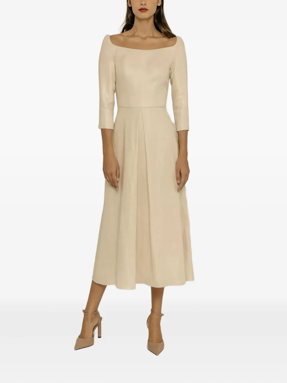 Плессированное миди-платье с квадратным вырезом Cherubina, нейтральный
Плессированное миди-платье с квадратным вырезом Cherubina, нейтральный