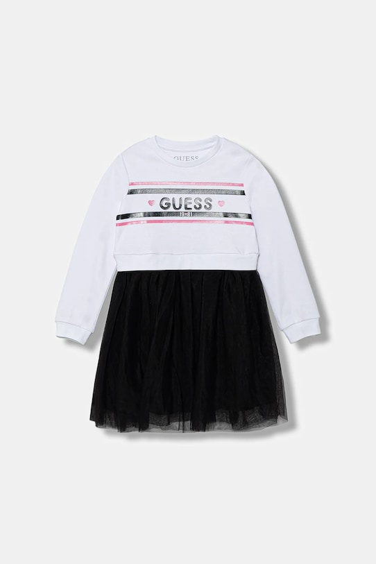 Детское хлопковое платье Guess, белый
Детское хлопковое платье Guess, белый