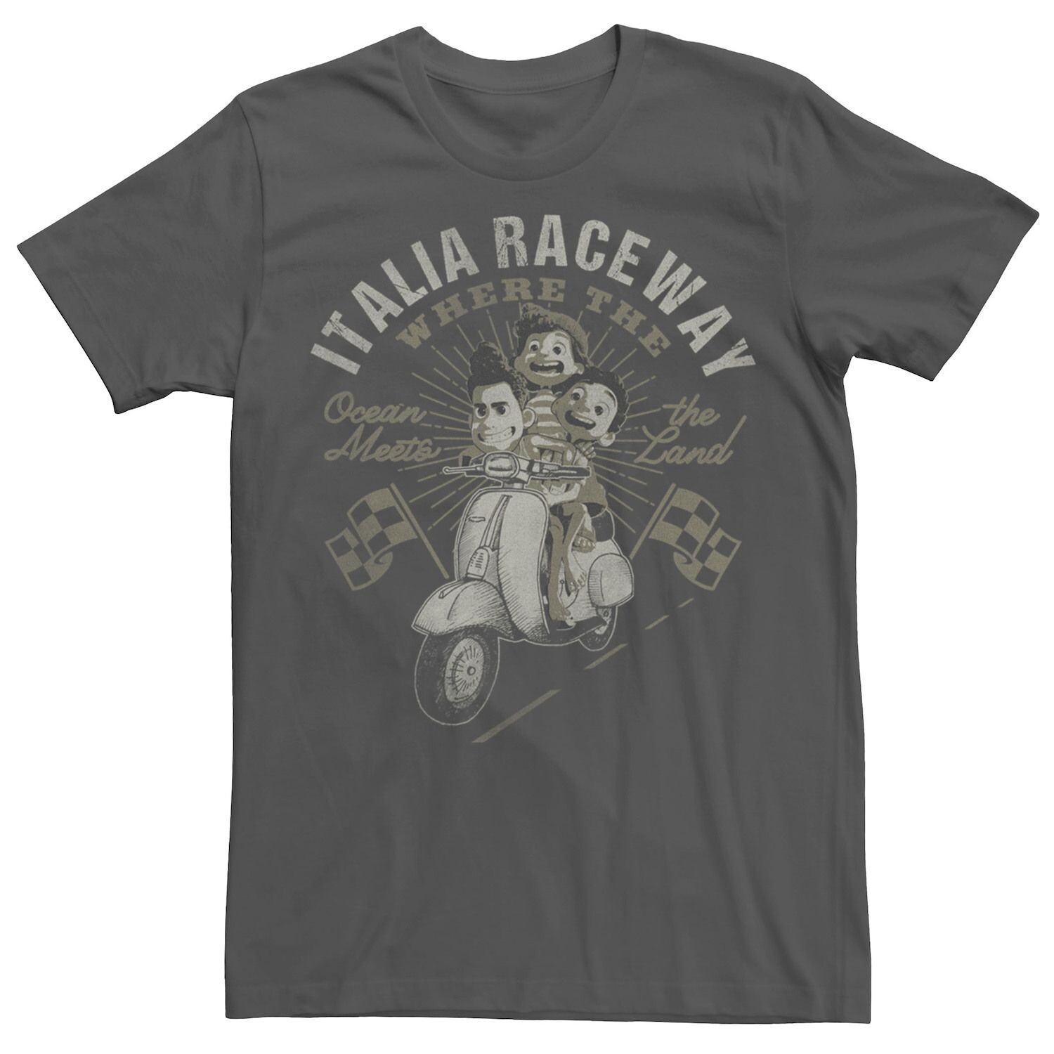 Мужская футболка Disney/Pixar Luca Italia Raceway «Где океан встречается с сушей» Licensed Character
Мужская футболка Disney/Pixar Luca Italia Raceway «Где океан встречается с сушей» Licensed Character