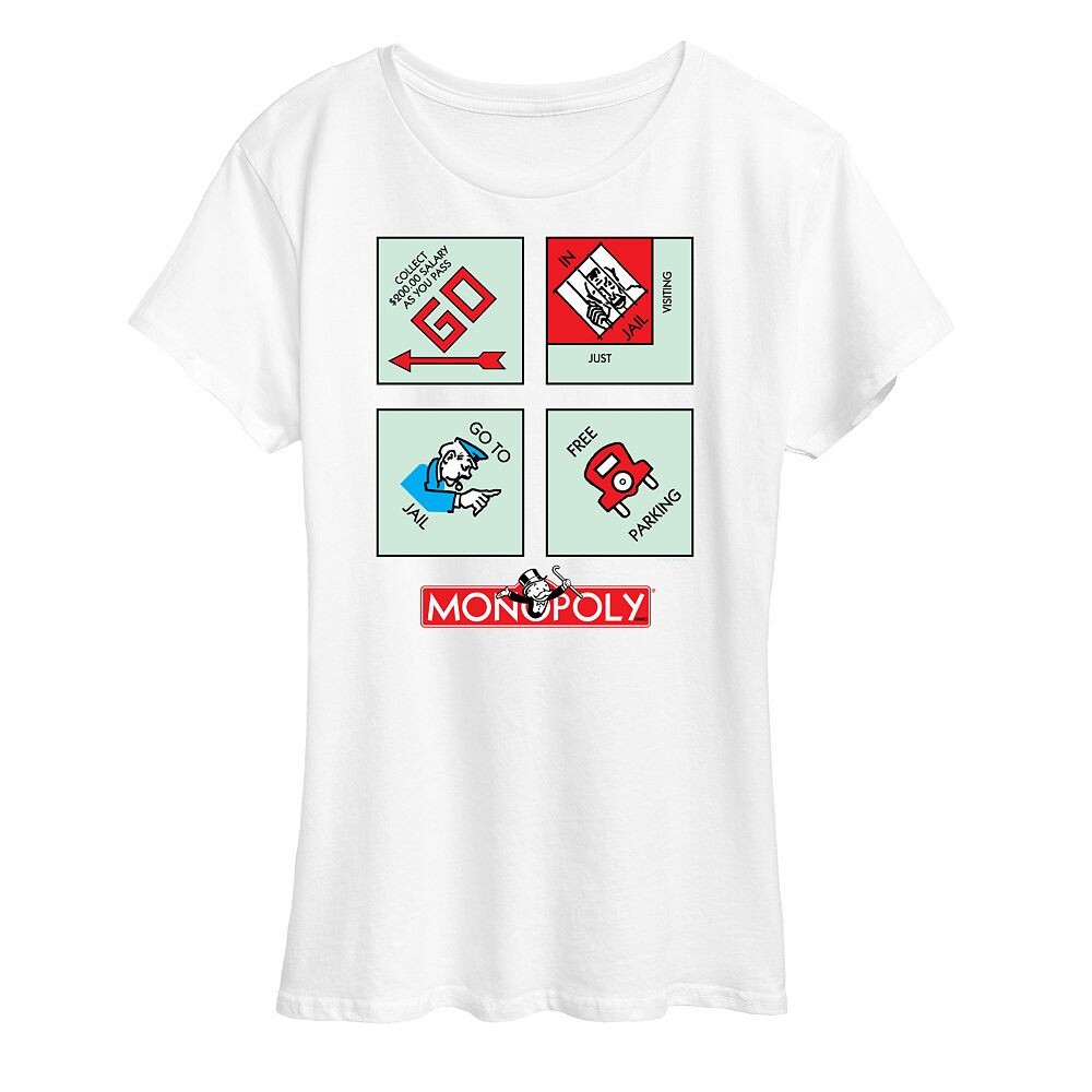 Женская футболка с рисунком «Монополия» в угловых квадратах от Hasbro, белый
Женская футболка с рисунком «Монополия» в угловых квадратах от Hasbro, белый