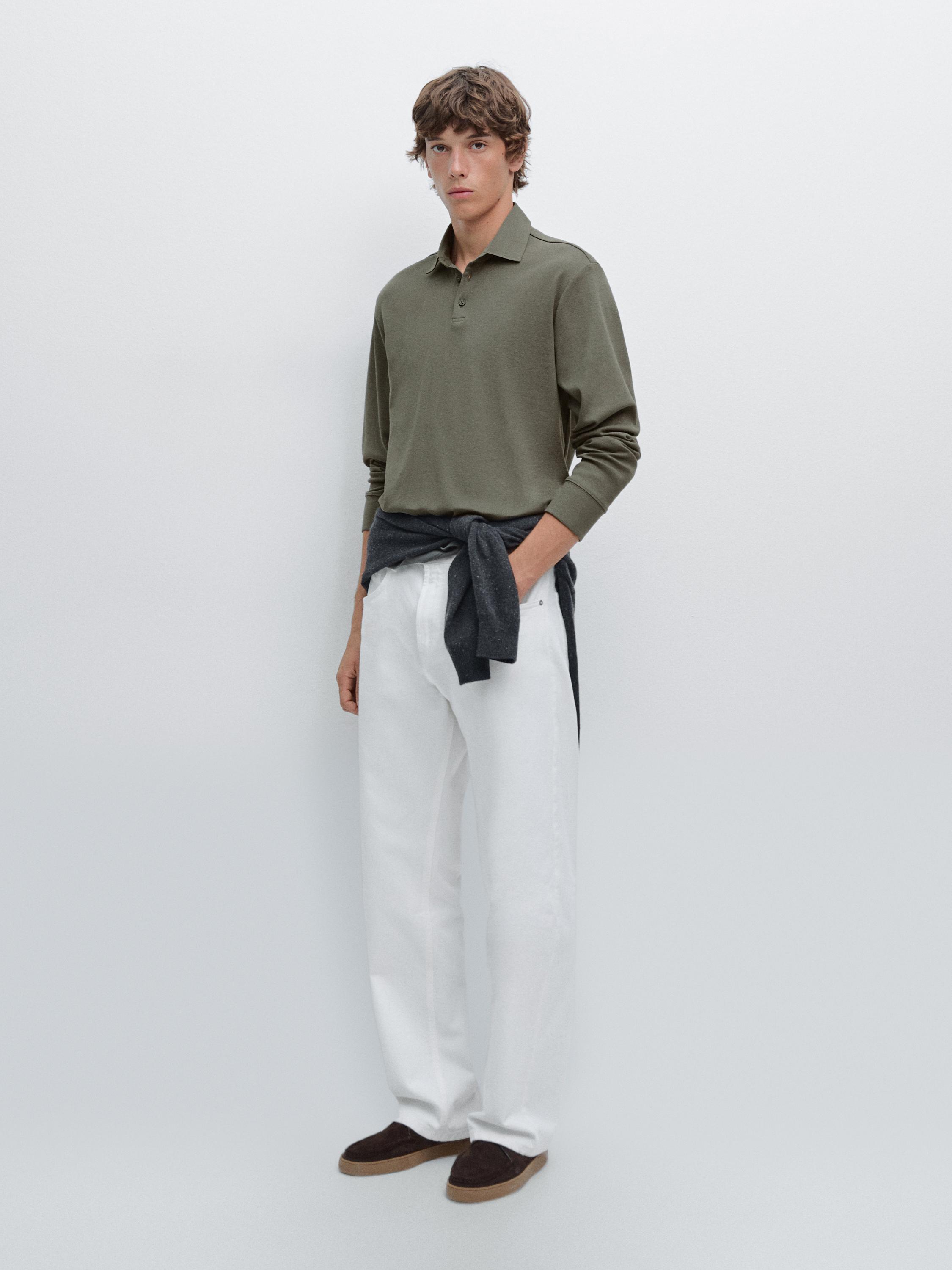 Рубашка-Поло с длинными рукавами и контрастным воротником Massimo Dutti, Lead
Рубашка-Поло с длинными рукавами и контрастным воротником Massimo Dutti, Lead