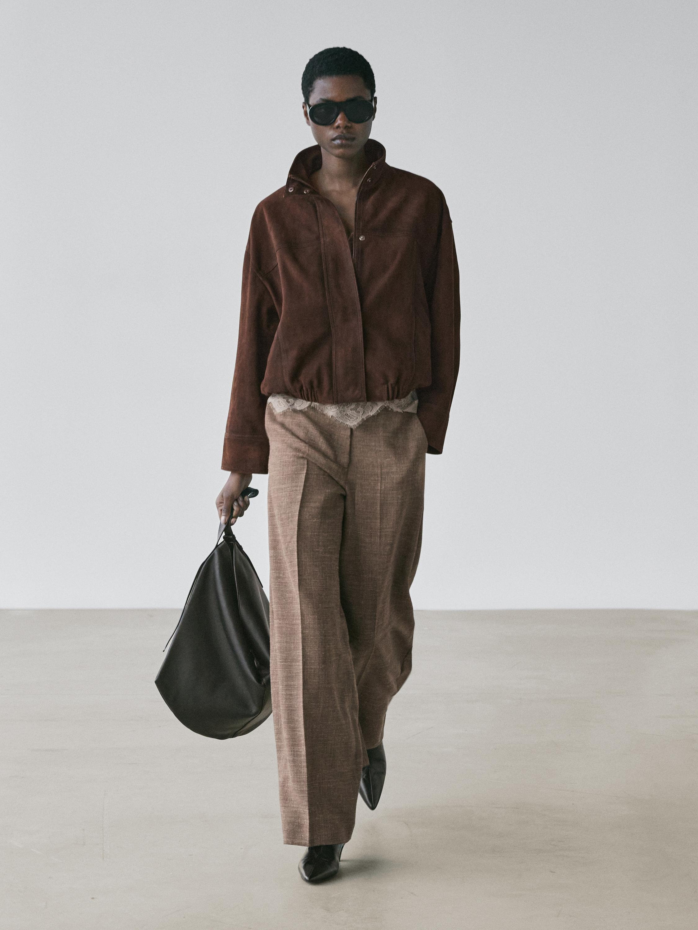 Объемные брюки с широкими штанинами из смесовой шерсти Massimo Dutti, taupe grey
Объемные брюки с широкими штанинами из смесовой шерсти Massimo Dutti, taupe grey