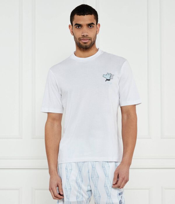 Футболка нагулоп Relaxed fit Hugo Blue, белый
Футболка нагулоп Relaxed fit Hugo Blue, белый