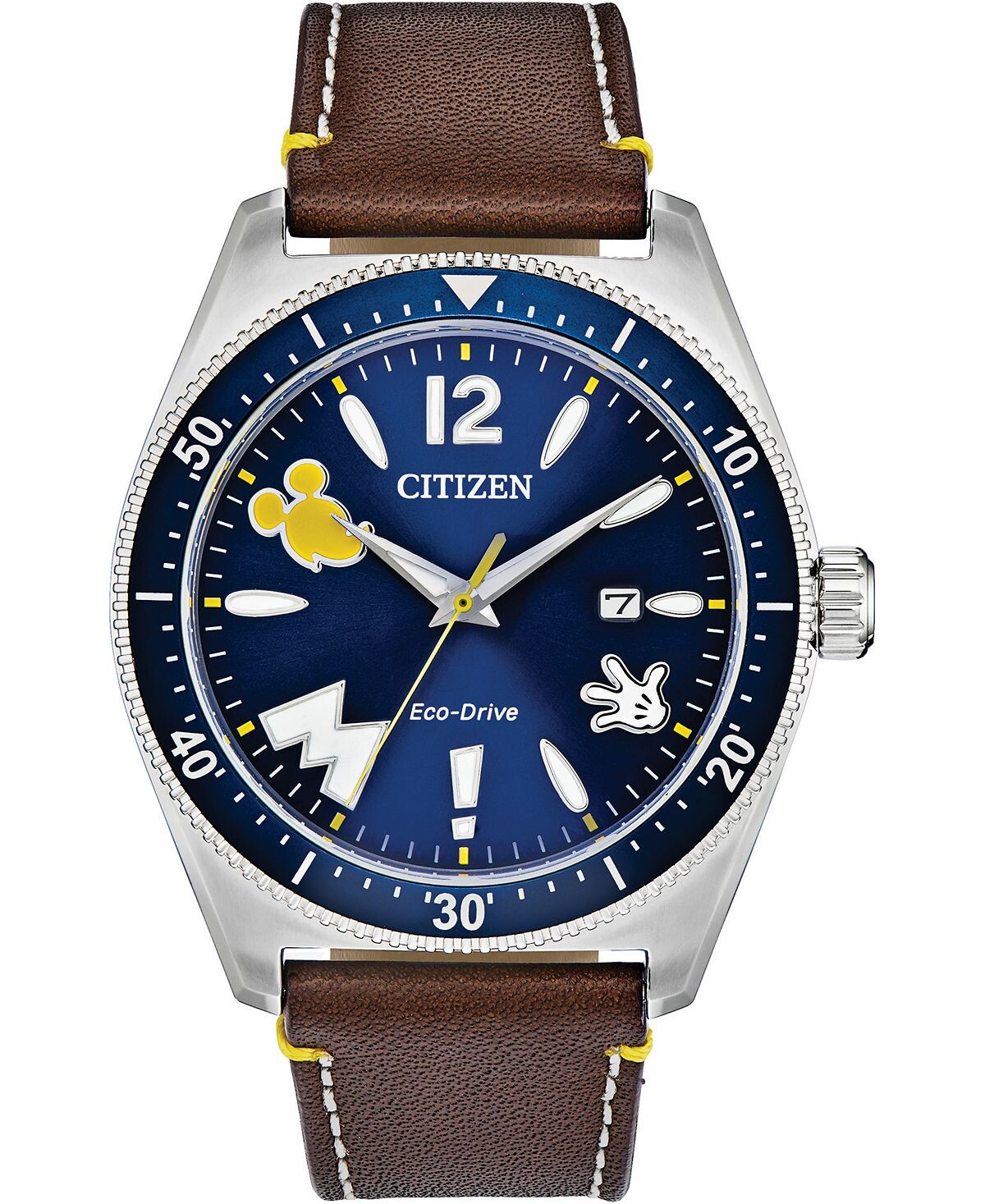 Часы Микки Маус с классическим коричневым кожаным ремешком, 43 мм Citizen
Часы Микки Маус с классическим коричневым кожаным ремешком, 43 мм Citizen