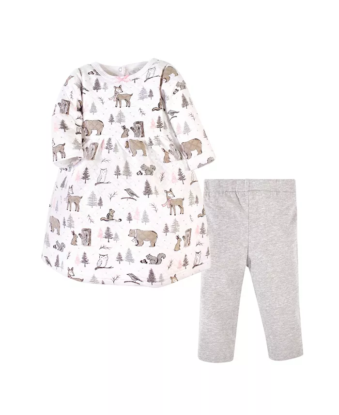 Детский комплект для девочек Hudson: стеганое платье с длинными рукавами и леггинсы, 2 предмета Hudson Baby, серый
Детский комплект для девочек Hudson: стеганое платье с длинными рукавами и леггинсы, 2 предмета Hudson Baby, серый