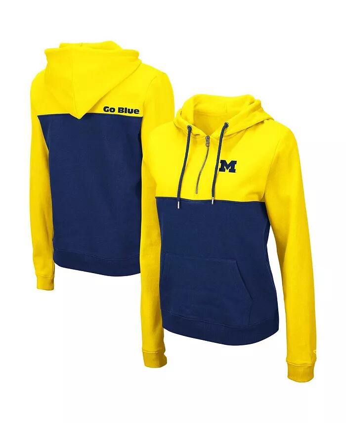 Женская толстовка с капюшоном Maize, Navy Michigan Wolverines Aidan Half-Zip Colosseum
Женская толстовка с капюшоном Maize, Navy Michigan Wolverines Aidan Half-Zip Colosseum