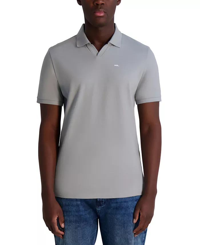 Мужская поло с воротником Johnny Core KARL LAGERFELD PARIS, серый 
Мужская поло с воротником Johnny Core KARL LAGERFELD PARIS, серый