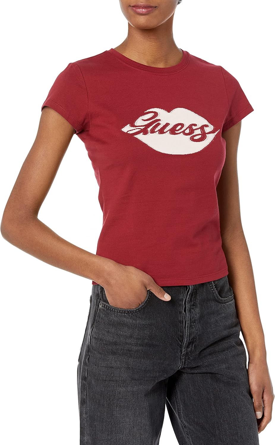 GUESS Женская футболка с коротким рукавом и логотипом Lips R5, Beet Juice Red
GUESS Женская футболка с коротким рукавом и логотипом Lips R5, Beet Juice Red