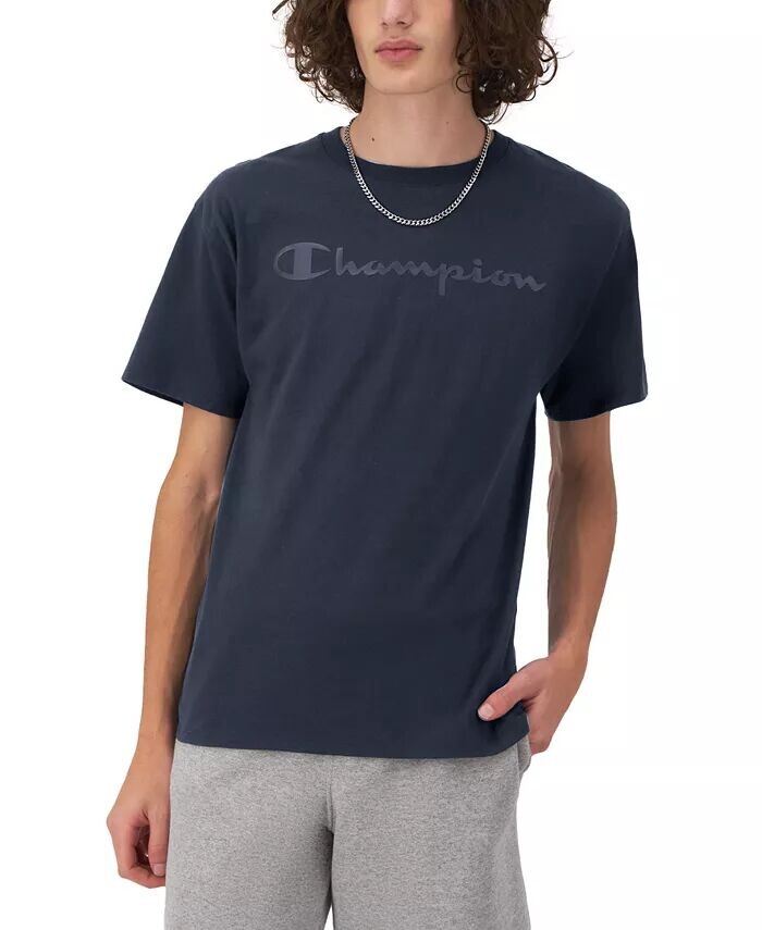 Мужская классическая футболка с круглым вырезом и короткими рукавами с логотипом Champion, синий
Мужская классическая футболка с круглым вырезом и короткими рукавами с логотипом Champion, синий