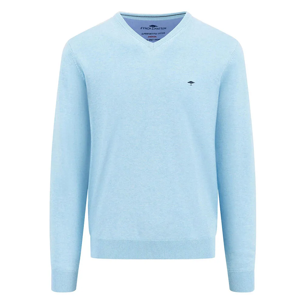 Свитер Fynch Hatton Superfine v neck, синий 
Свитер Fynch Hatton Superfine v neck, синий