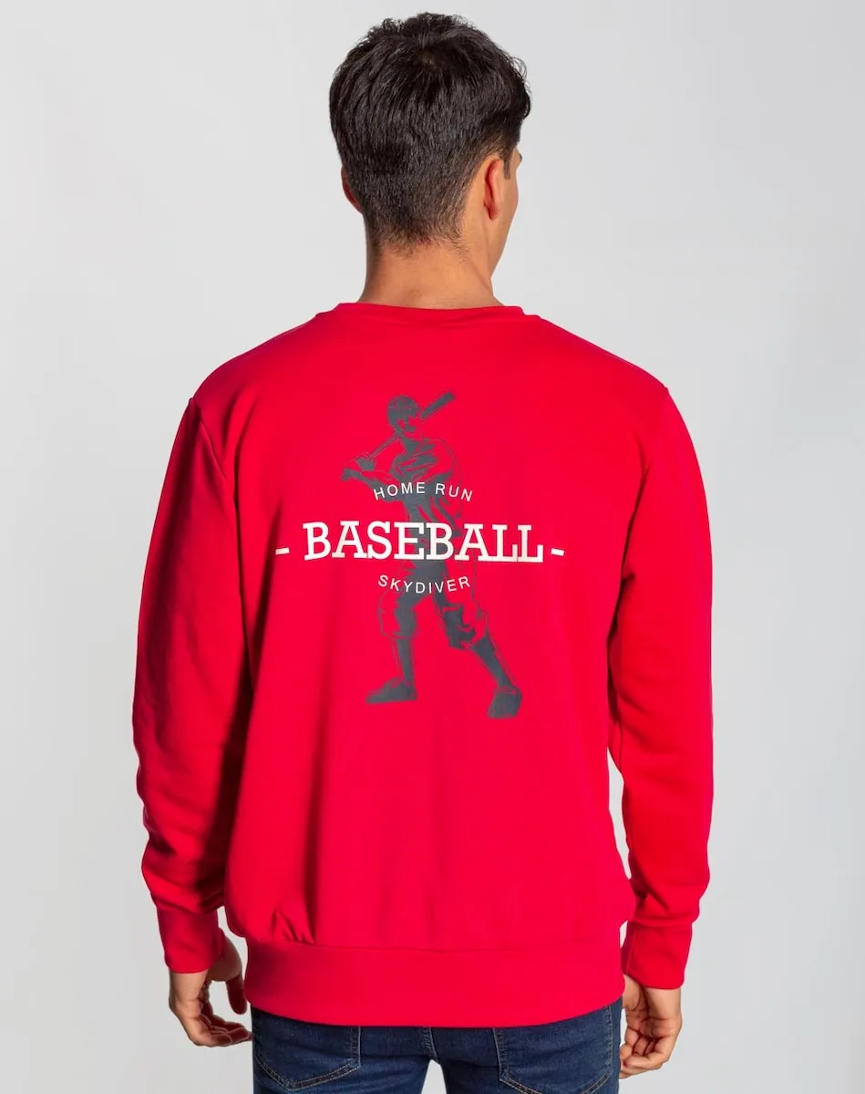 Мужская красная толстовка с круглым вырезом Skydiver, красный
Мужская красная толстовка с круглым вырезом Skydiver, красный