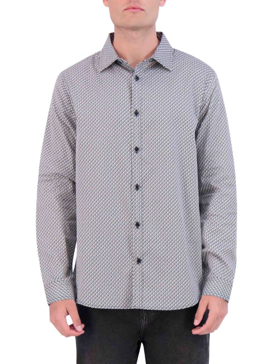 Рубашка с принтом и воротником-стойкой Karl Lagerfeld Paris, черный/белый
Рубашка с принтом и воротником-стойкой Karl Lagerfeld Paris, черный/белый