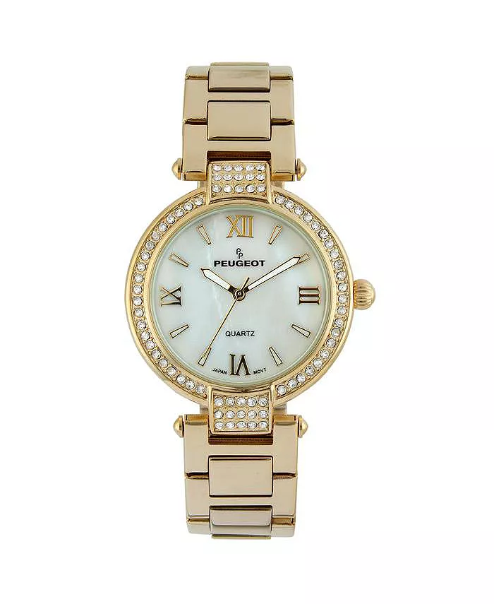 Женские наручные часы с браслетом 38 мм, позолоченные, с кристаллами на безеле Peugeot
Женские наручные часы с браслетом 38 мм, позолоченные, с кристаллами на безеле Peugeot