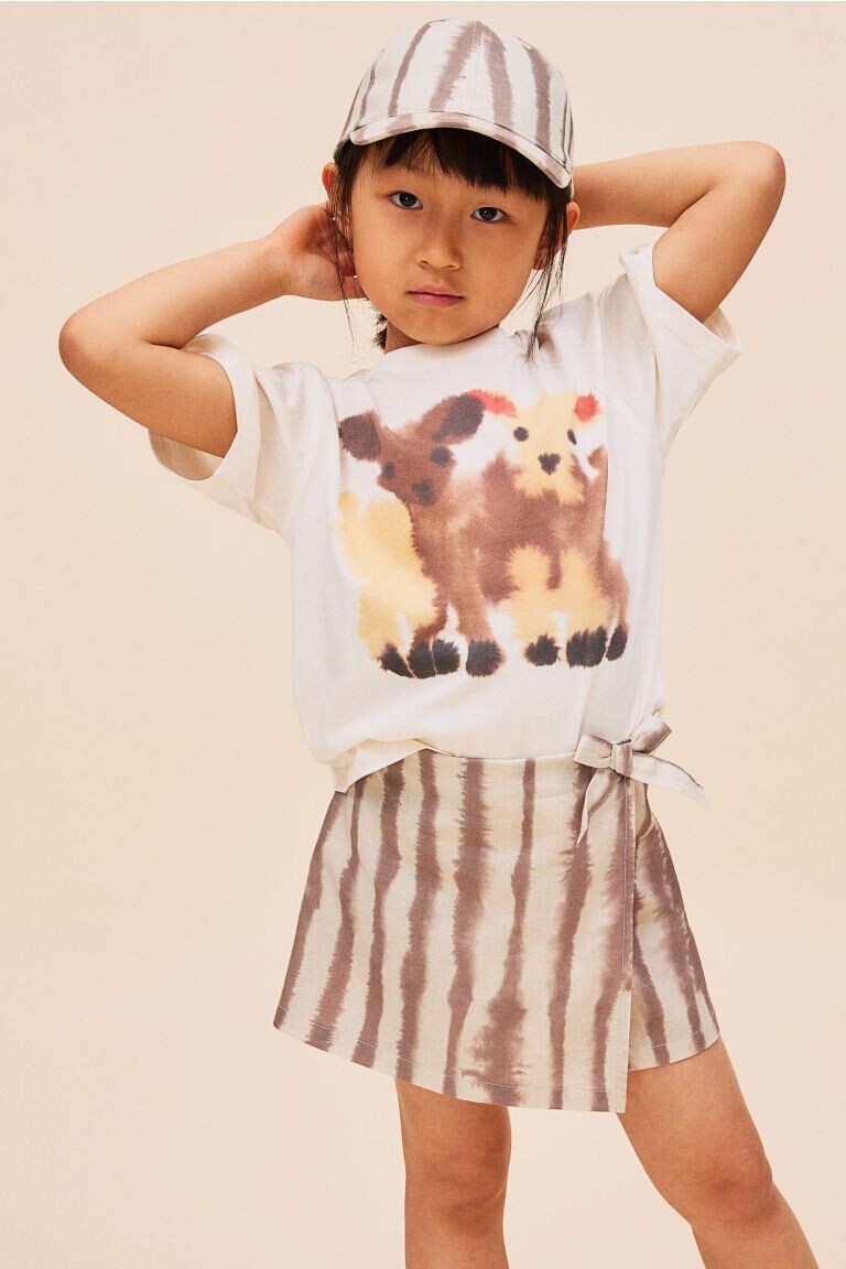 Юбка с узором из смесового льна H&M, бежевый
Юбка с узором из смесового льна H&M, бежевый