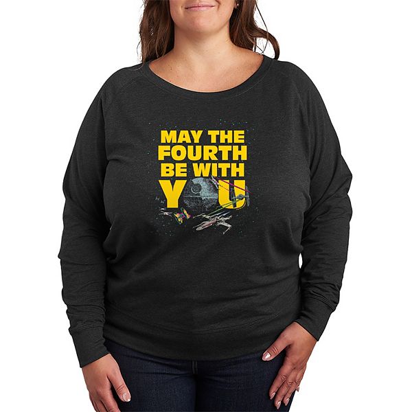 Футболка с длинным рукавом May the Fourth Be with You из французского флиса Plus Size Star Wars, Heather Charcoal
Футболка с длинным рукавом May the Fourth Be with You из французского флиса Plus Size Star Wars, Heather Charcoal