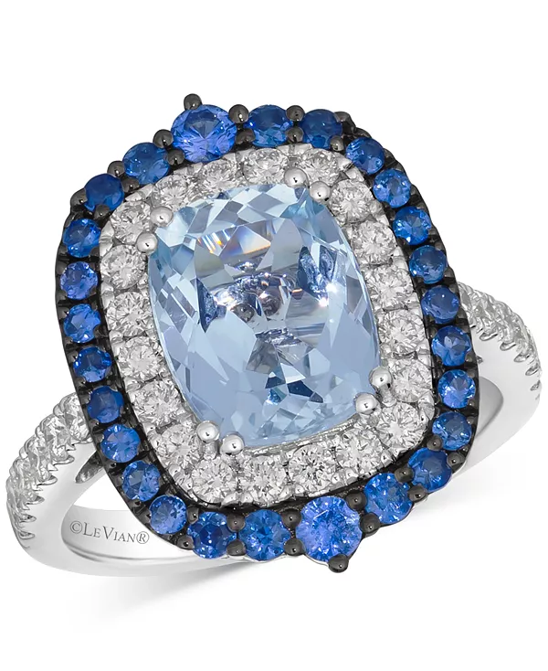 Кольцо из платины с двойным ореолом из аквамарина морского голубого цвета (2,5 карата), сапфира (5/8 карата), ванильного бриллианта (5/8 карата) и шоколадных бриллиантов Le Vian, platinum
Кольцо из платины с двойным ореолом из аквамарина морского голубого цвета (2,5 карата), сапфира (5/8 карата), ванильного бриллианта (5/8 карата) и шоколадных бриллиантов Le Vian, platinum