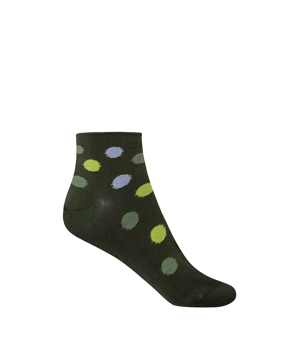 Плоские хлопковые носки в горошек с закатанной манжетой Сделано в Испании Punto Blanco, зеленый
Плоские хлопковые носки в горошек с закатанной манжетой Сделано в Испании Punto Blanco, зеленый