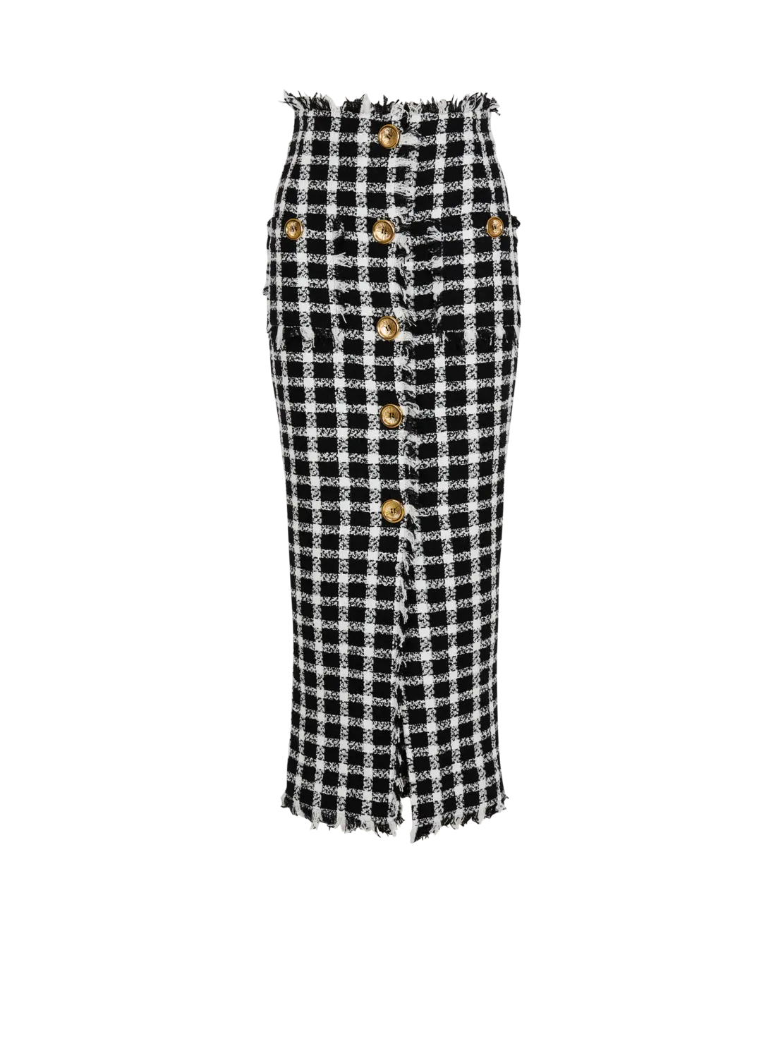 Длинная юбка из твида в клетку vichy Balmain, черный
Длинная юбка из твида в клетку vichy Balmain, черный