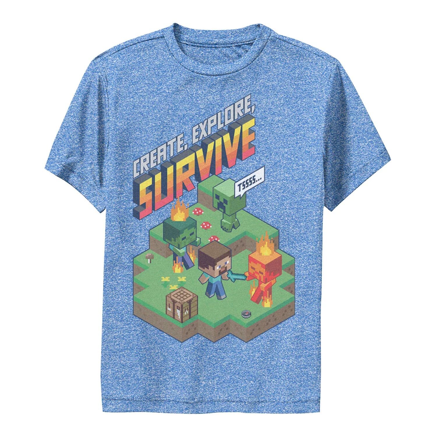 Футболка с графикой Minecraft для мальчиков 8–20 лет «Создавай, исследуй, выживай» в игровой сцене Minecraft
Футболка с графикой Minecraft для мальчиков 8–20 лет «Создавай, исследуй, выживай» в игровой сцене Minecraft