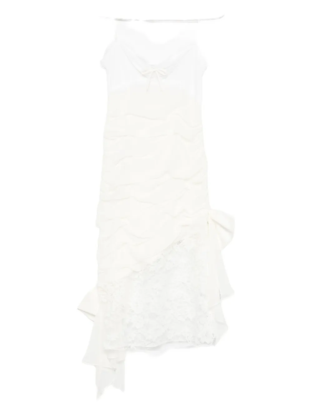 Кружевное платье мини с драпировкой Alessandra Rich, белый
Кружевное платье мини с драпировкой Alessandra Rich, белый